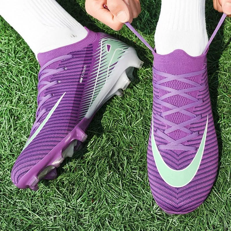 Soccer Cleats for Mens Youth AG Football Boots Outdoor Breathable Training Sneaker Shoes
