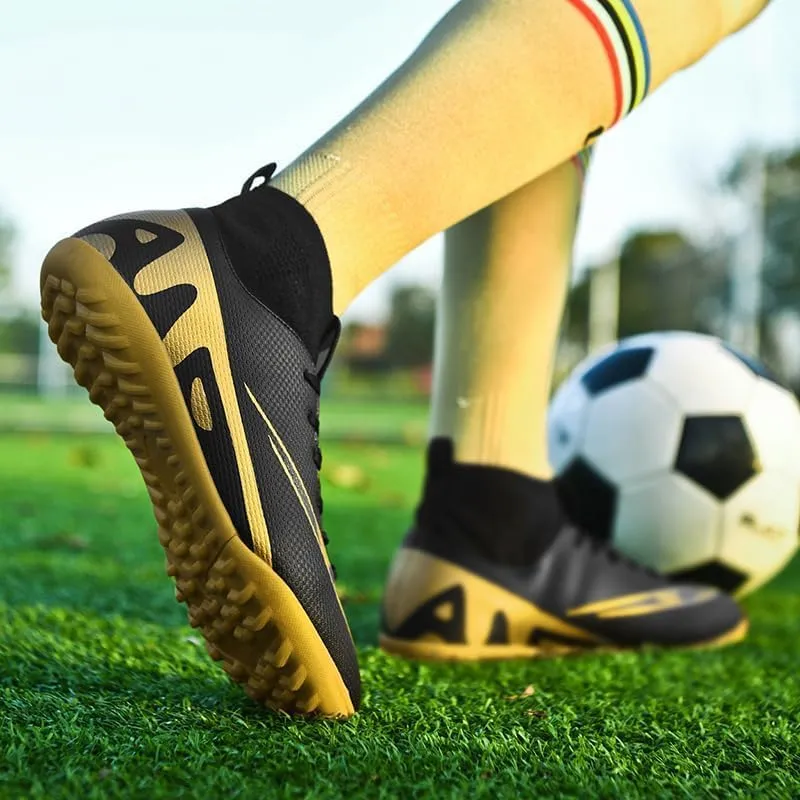 Soccer Cleats Men Soccer Boots Outdoor Turf Training Youth Soccer Cleats High-Top for Big Boys Soccer Shoes