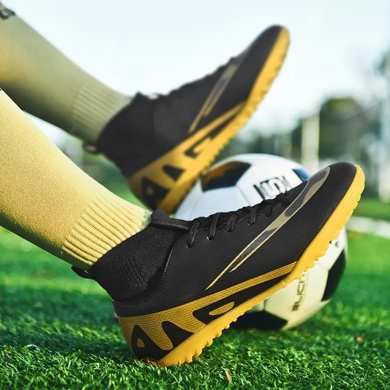 Soccer Cleats Men Soccer Boots Outdoor Turf Training Youth Soccer Cleats High-Top for Big Boys Soccer Shoes