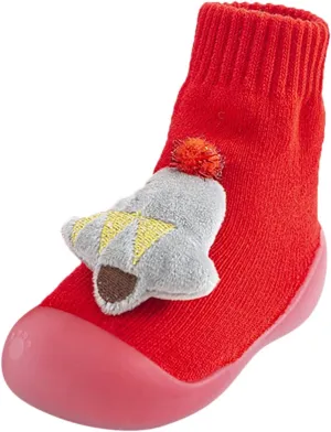 Sock Shoes Toddler,Christmas Infant Baby Boys Girls Cartoon Ears Floor Socks Non Slip Baby Step Shoes Socks Booties
