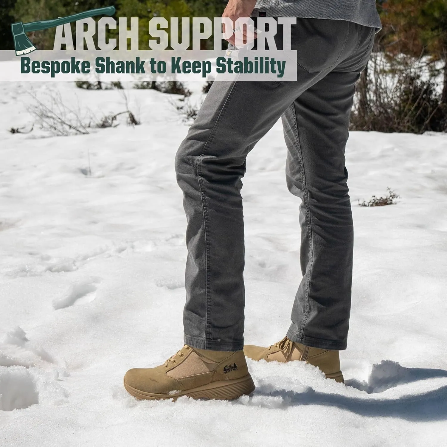 Tactical Boots for Men with Side Zipper, 8 inch Outdoor Military Work Hiking Boot(BP701-703)
