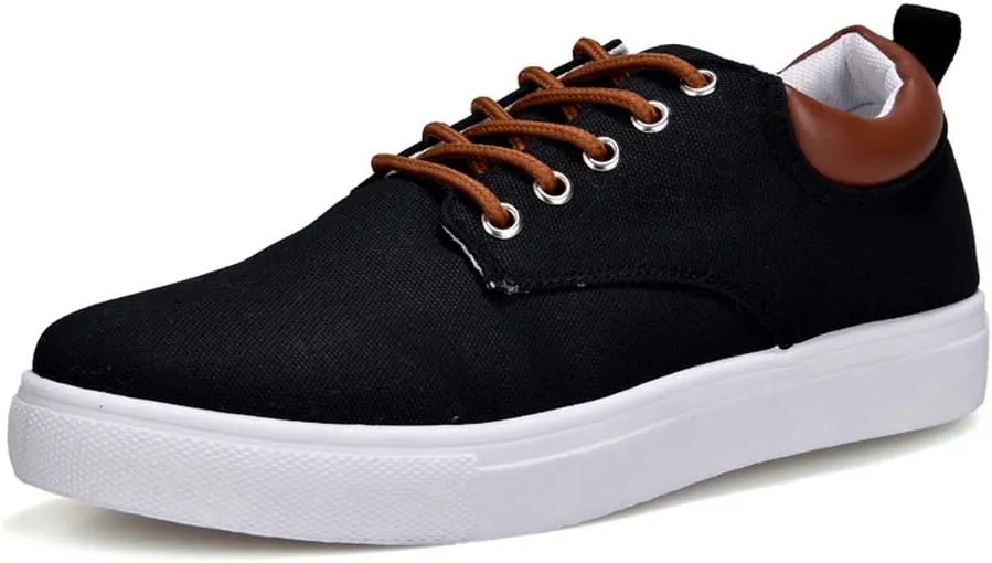 tazimall Mens Casual Shoes Large Size Canvas Shoes Low Top Sneakers