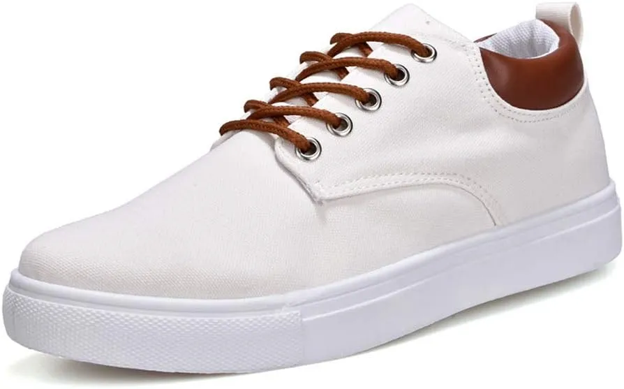 tazimall Mens Casual Shoes Large Size Canvas Shoes Low Top Sneakers