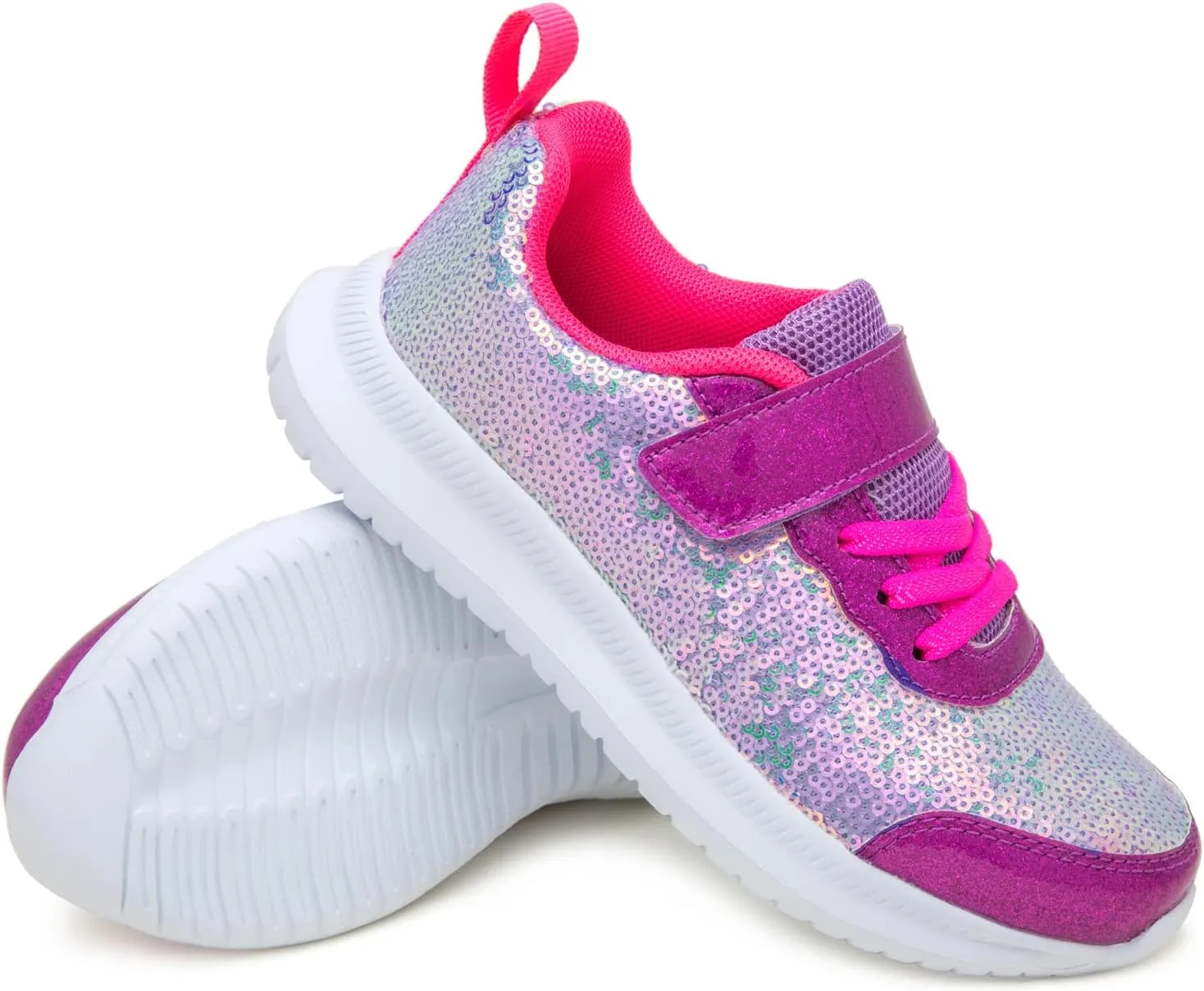 Toandon Toddler Kids Sneakers Sparkle Fashion Glitter Sequins Canvas Shoes