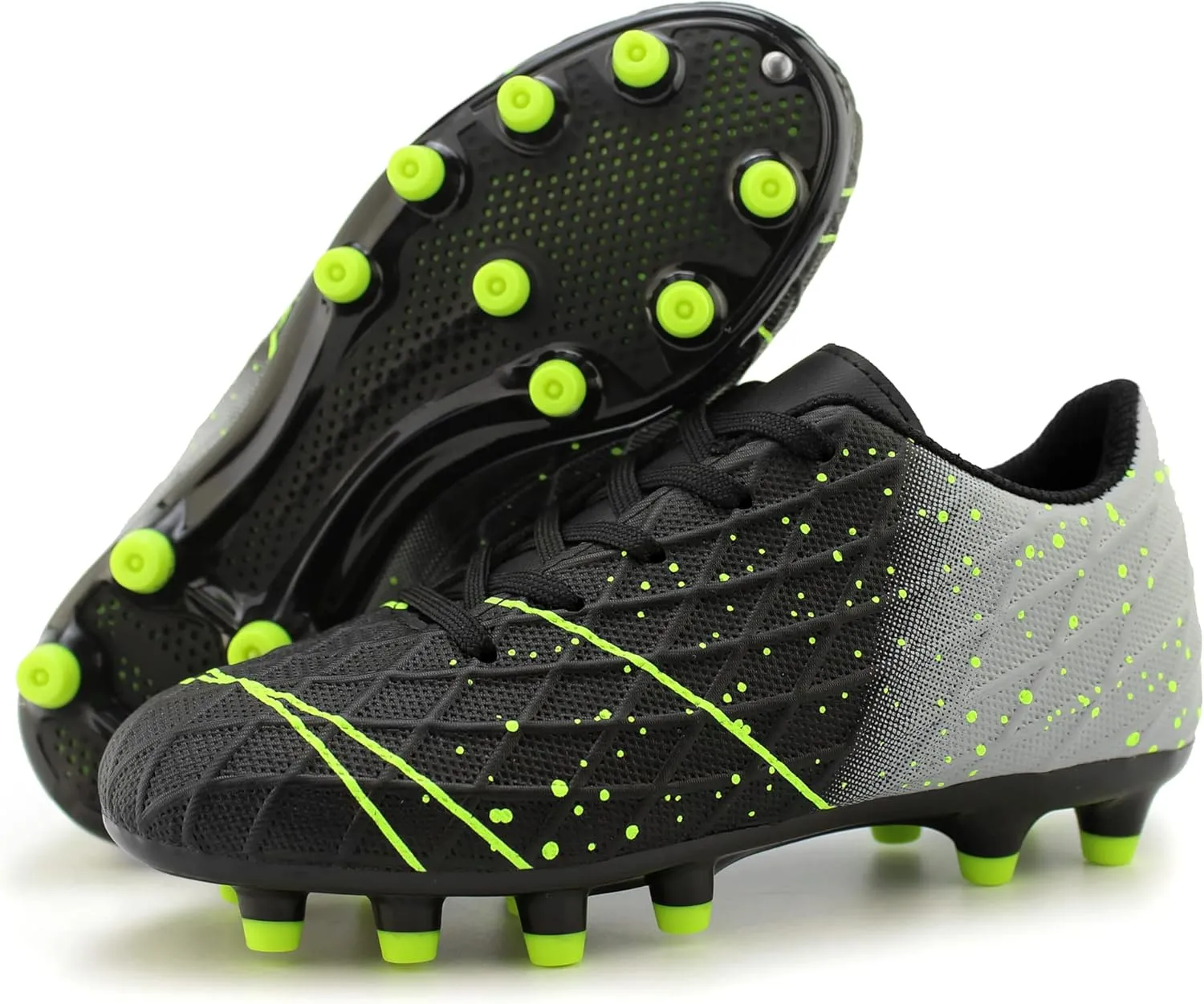Tobfis Kids Athletic Outdoor Firm Ground Soccer Cleats Shoes(Toddler/Little Kid/Big Kid)