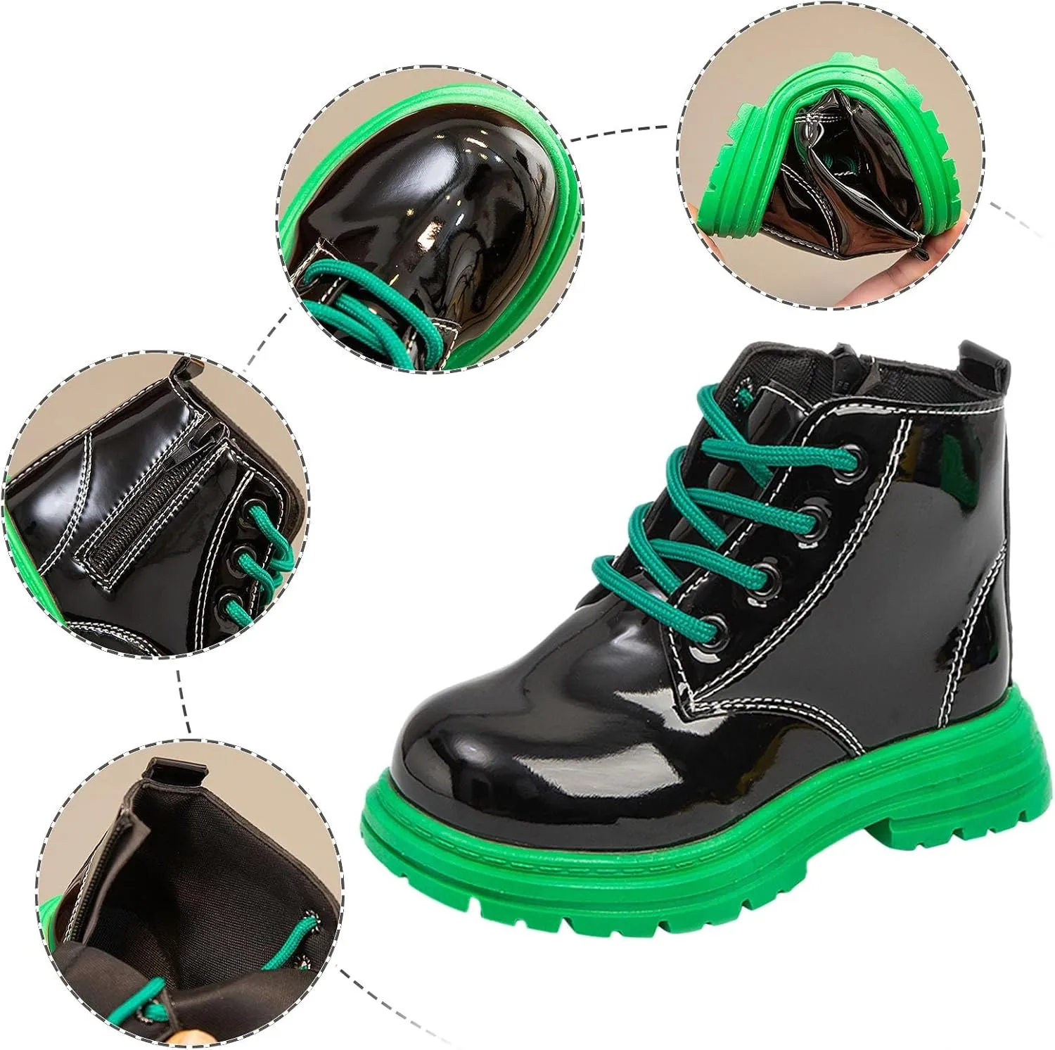 Toddler Boys Girls Boots Chunky Heel Slip on Casual Short Booties Short Winter Snow Boots Anti-Slip Outdoor Shoes