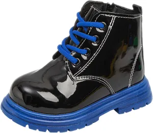 Toddler Boys Girls Boots Chunky Heel Slip on Casual Short Booties Short Winter Snow Boots Anti-Slip Outdoor Shoes