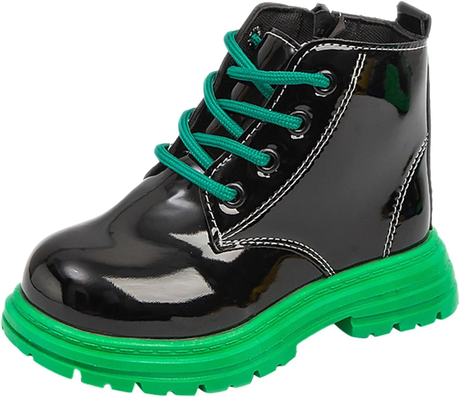 Toddler Boys Girls Boots Chunky Heel Slip on Casual Short Booties Short Winter Snow Boots Anti-Slip Outdoor Shoes
