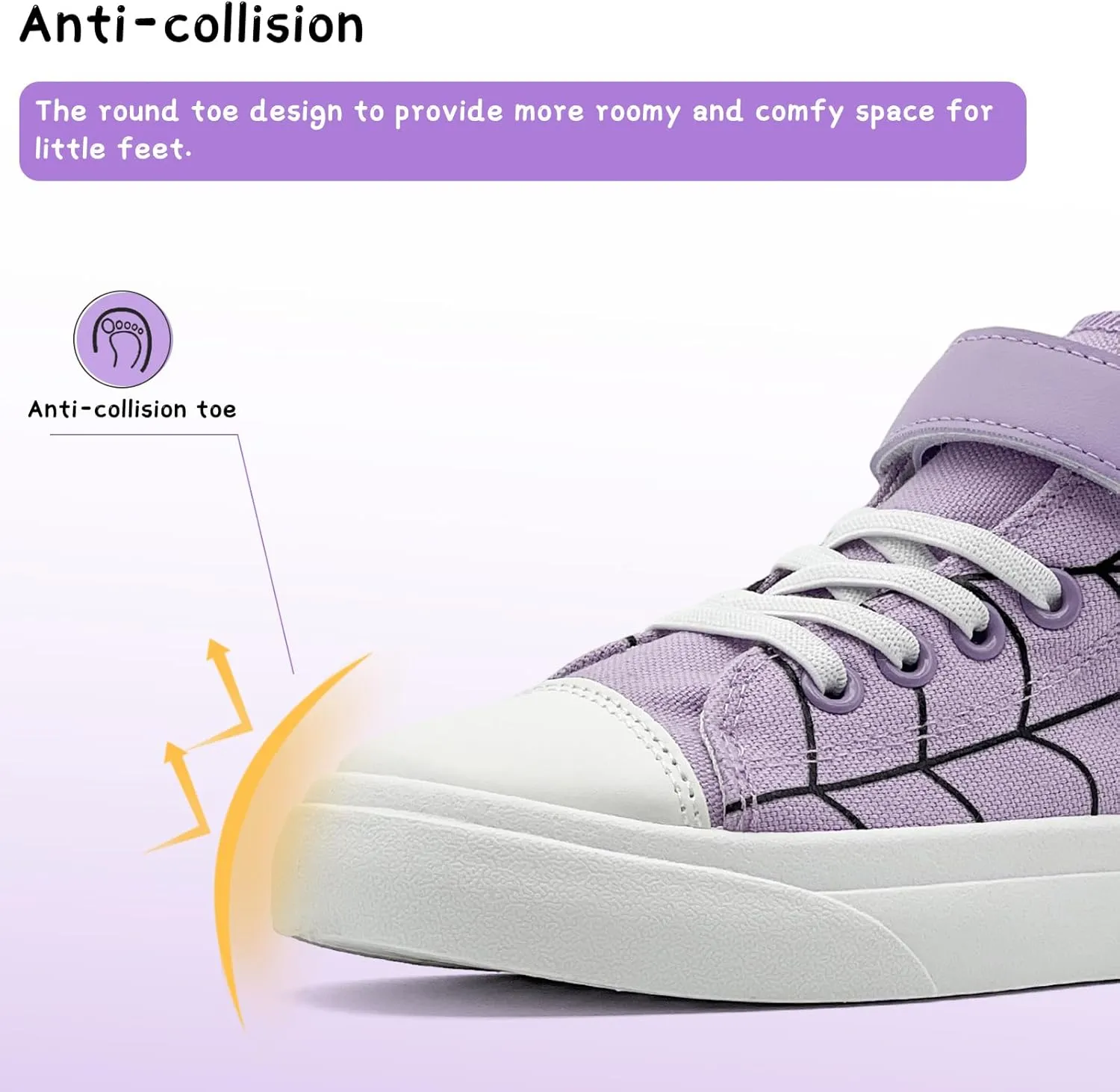 Toddler Boys Girls Shoes Kids High Top Canvas Sneakers Hook and Loops Lightweight Cartoon Casual Sneakers Walking Shoes