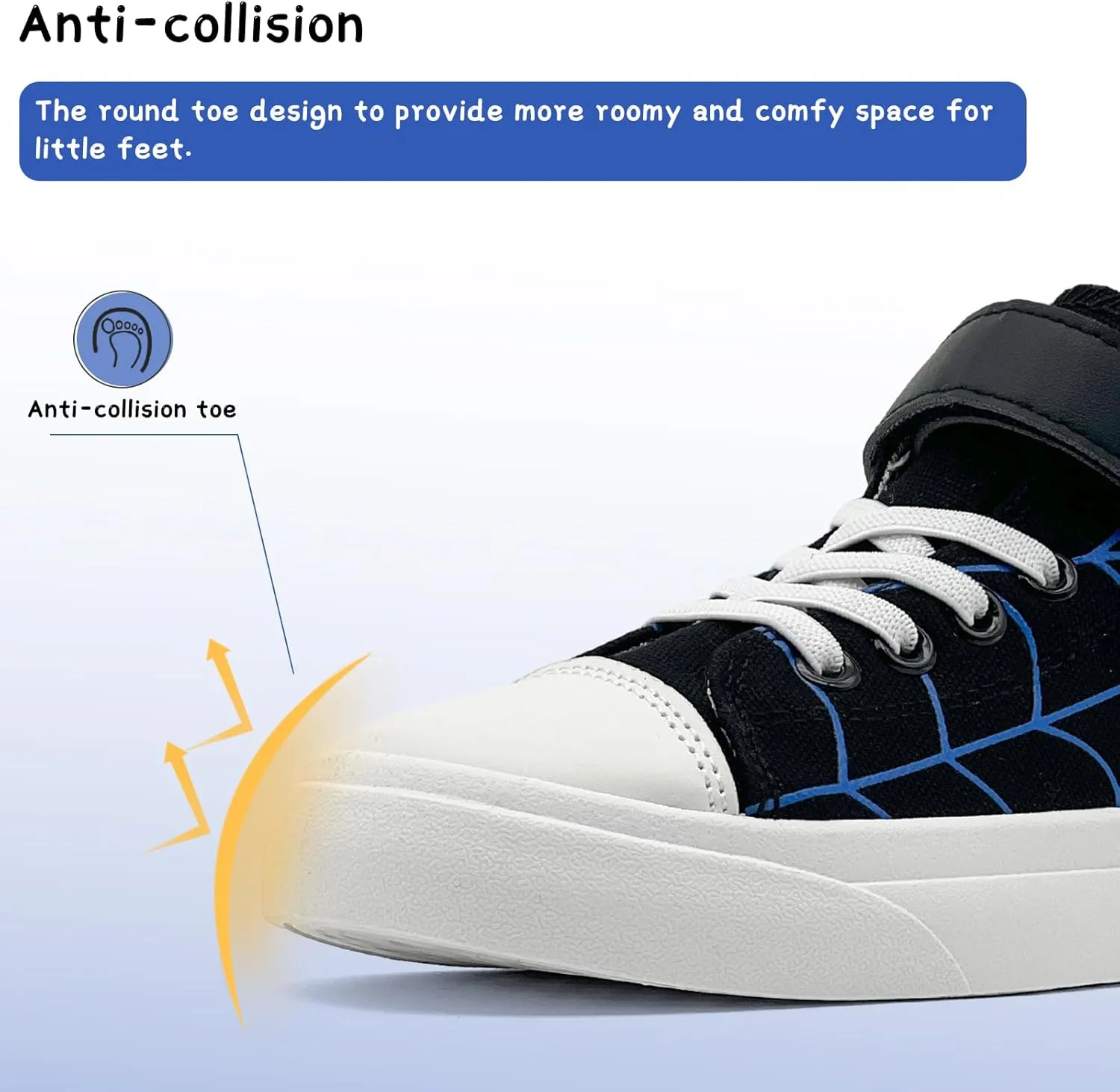 Toddler Boys Girls Shoes Kids High Top Canvas Sneakers Hook and Loops Lightweight Cartoon Casual Sneakers Walking Shoes