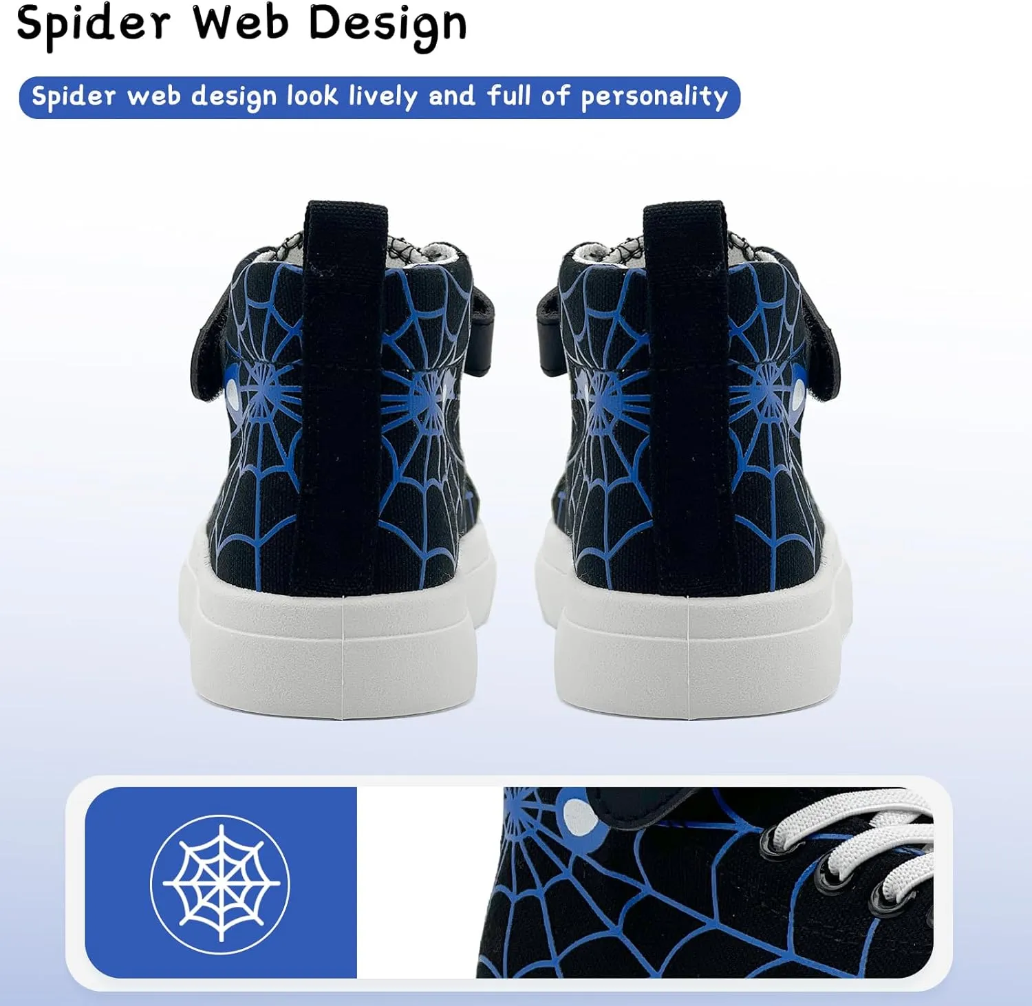 Toddler Boys Girls Shoes Kids High Top Canvas Sneakers Hook and Loops Lightweight Cartoon Casual Sneakers Walking Shoes