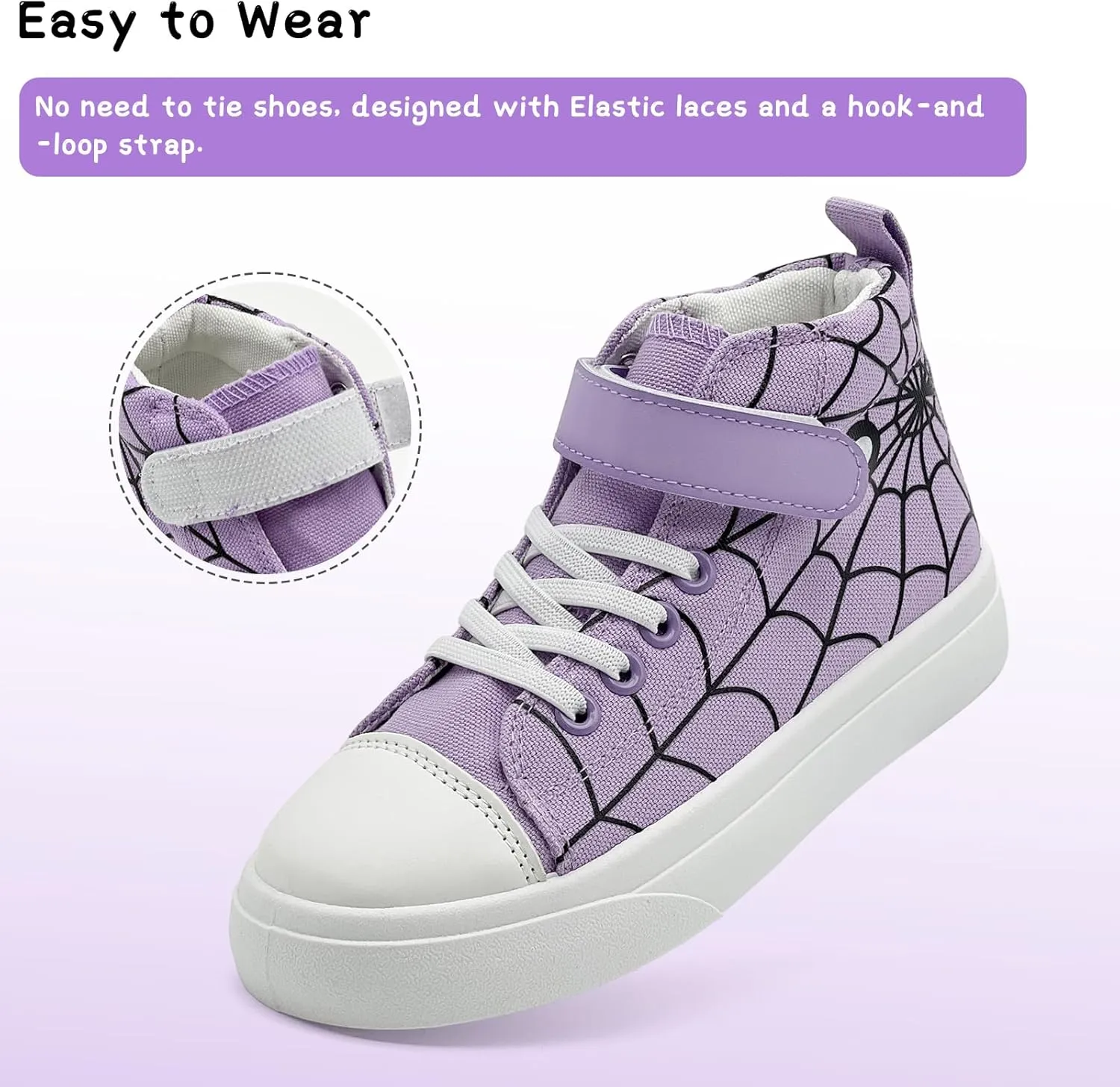 Toddler Boys Girls Shoes Kids High Top Canvas Sneakers Hook and Loops Lightweight Cartoon Casual Sneakers Walking Shoes