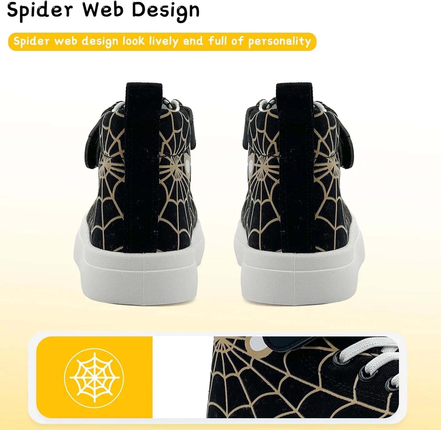 Toddler Boys Girls Shoes Kids High Top Canvas Sneakers Hook and Loops Lightweight Cartoon Casual Sneakers Walking Shoes