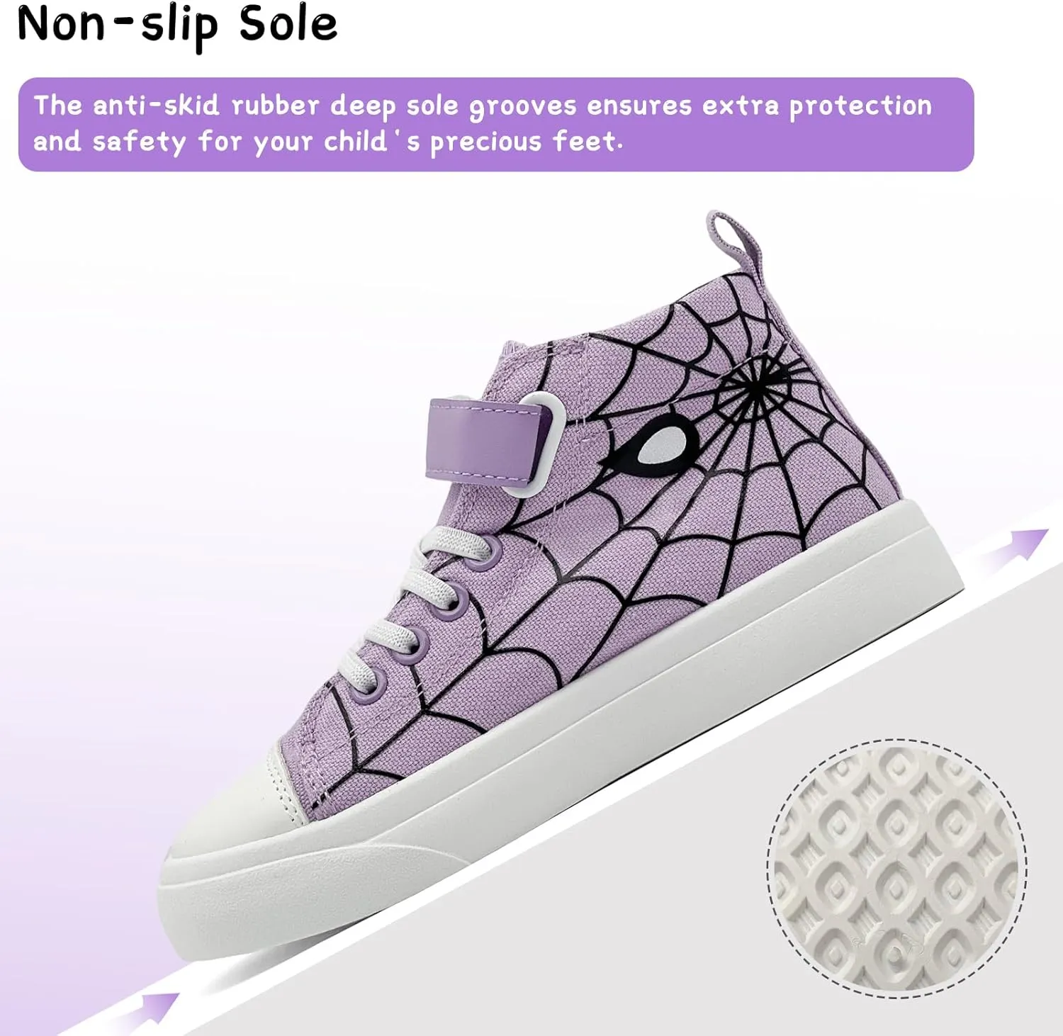 Toddler Boys Girls Shoes Kids High Top Canvas Sneakers Hook and Loops Lightweight Cartoon Casual Sneakers Walking Shoes