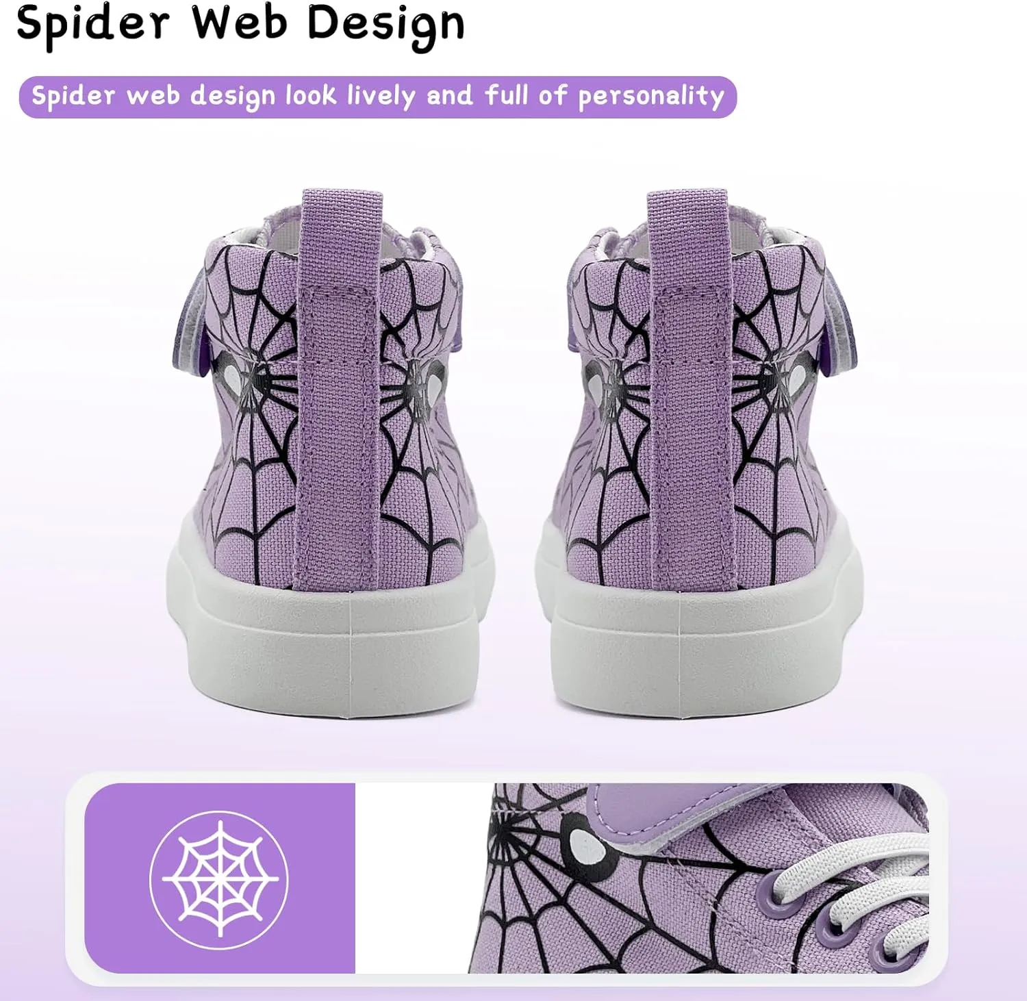 Toddler Boys Girls Shoes Kids High Top Canvas Sneakers Hook and Loops Lightweight Cartoon Casual Sneakers Walking Shoes