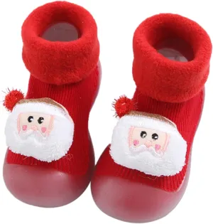 Toddler Girl Shoes,Christmas Baby Socks Shoes Children Winter Warm Cartoon Socks Shoes Floor Socks Baby Boots