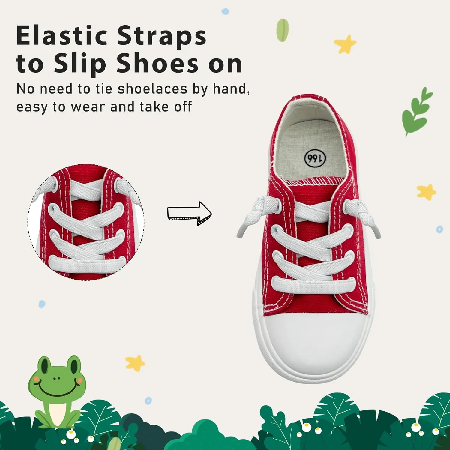 Toddler Kids Sneakers Boys and Girls Canvas Shoes Slip On Lightweight Walking Shoes for Little Big Kids