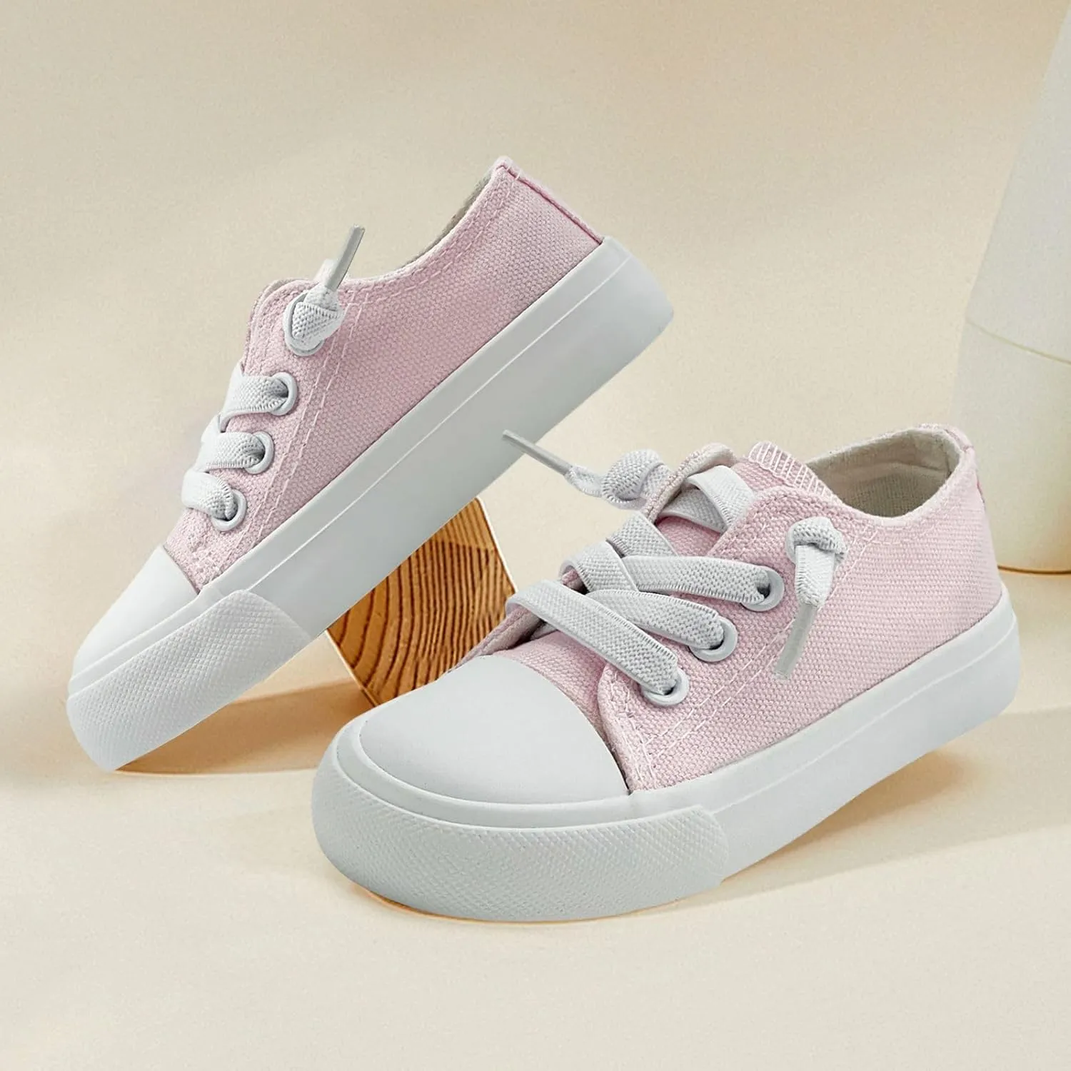 Toddler Kids Sneakers Boys and Girls Canvas Shoes Slip On Lightweight Walking Shoes for Little Big Kids