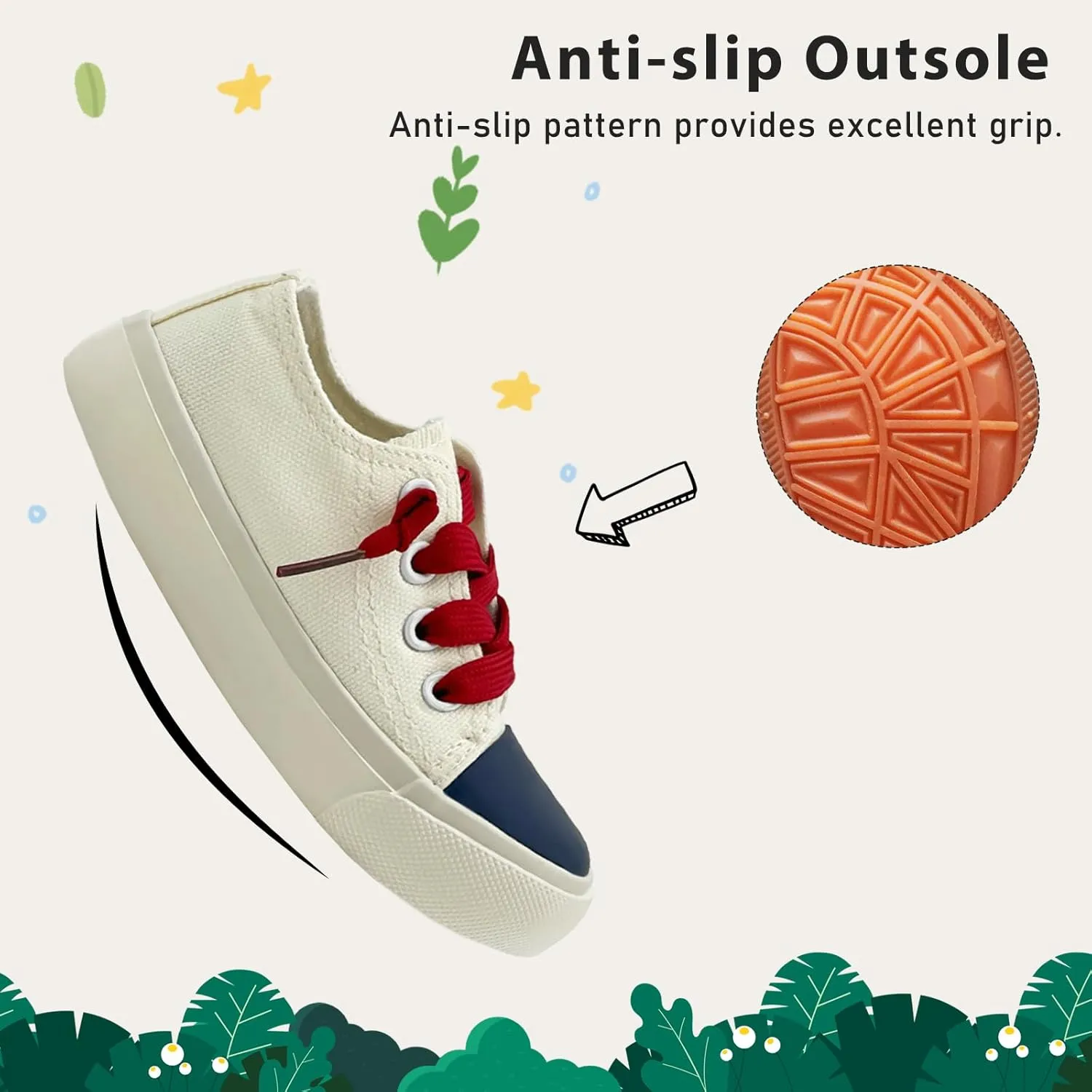 Toddler Kids Sneakers Boys and Girls Canvas Shoes Slip On Lightweight Walking Shoes for Little Big Kids