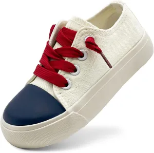 Toddler Kids Sneakers Boys and Girls Canvas Shoes Slip On Lightweight Walking Shoes for Little Big Kids