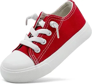 Toddler Kids Sneakers Boys and Girls Canvas Shoes Slip On Lightweight Walking Shoes for Little Big Kids