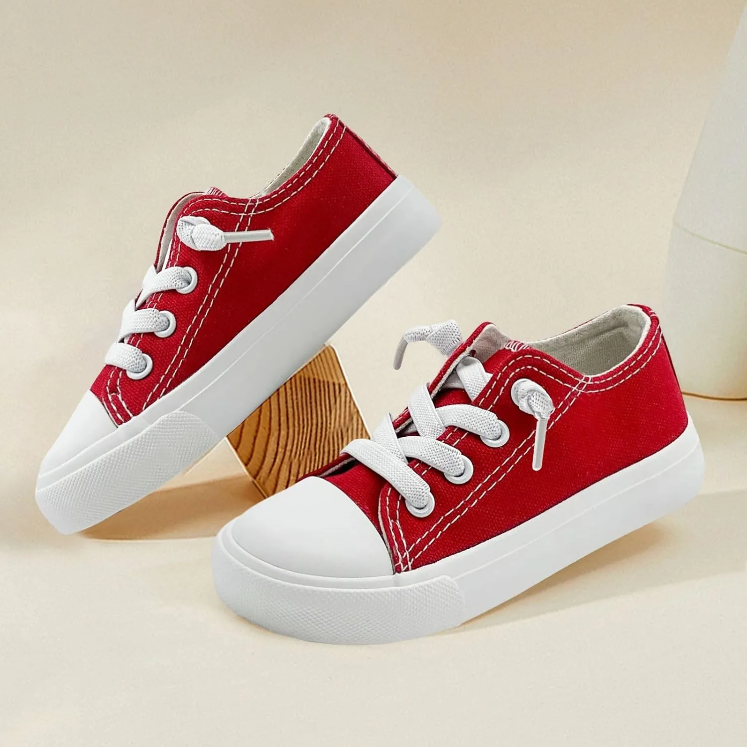 Toddler Kids Sneakers Boys and Girls Canvas Shoes Slip On Lightweight Walking Shoes for Little Big Kids