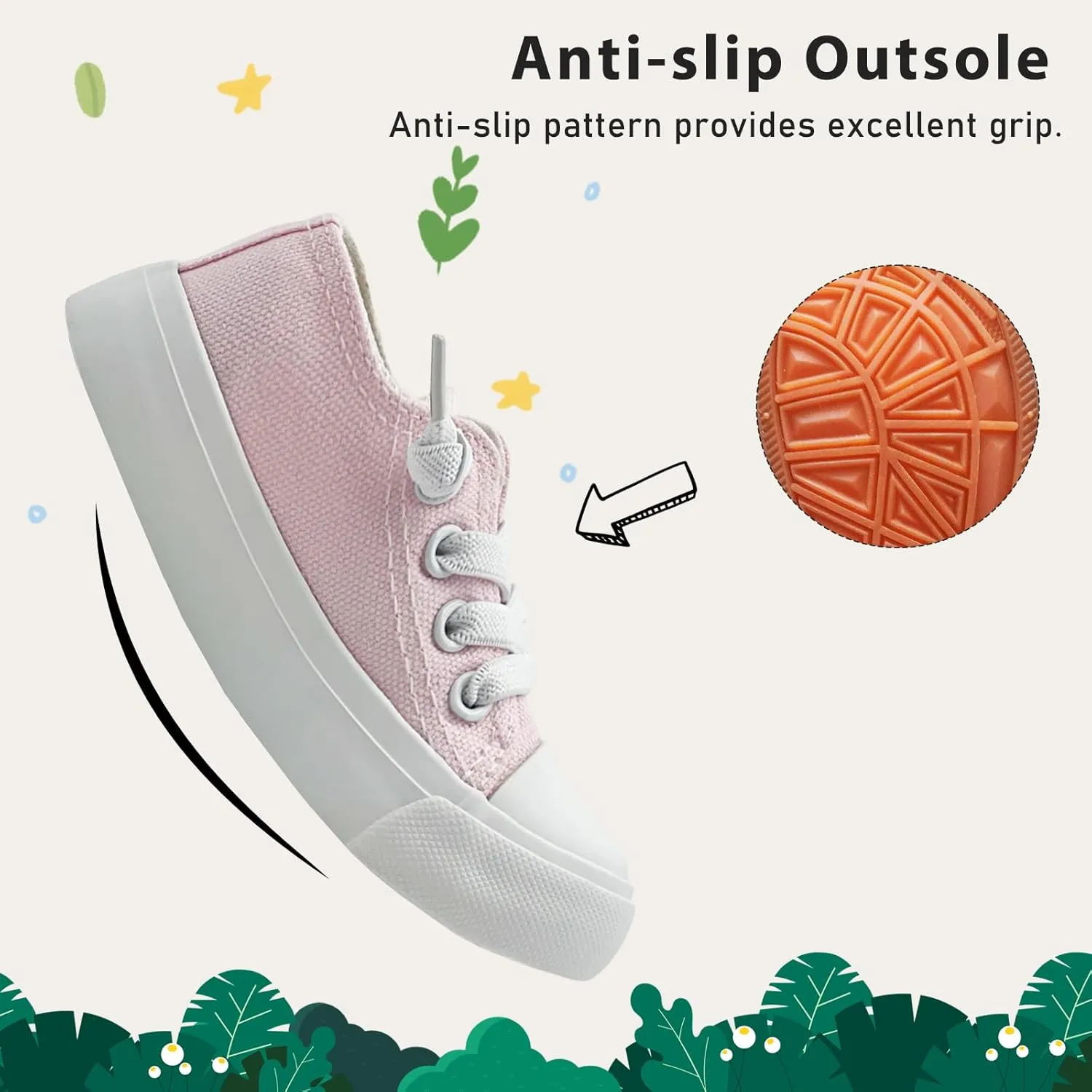 Toddler Kids Sneakers Boys and Girls Canvas Shoes Slip On Lightweight Walking Shoes for Little Big Kids