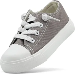 Toddler Kids Sneakers Boys and Girls Canvas Shoes Slip On Lightweight Walking Shoes for Little Big Kids