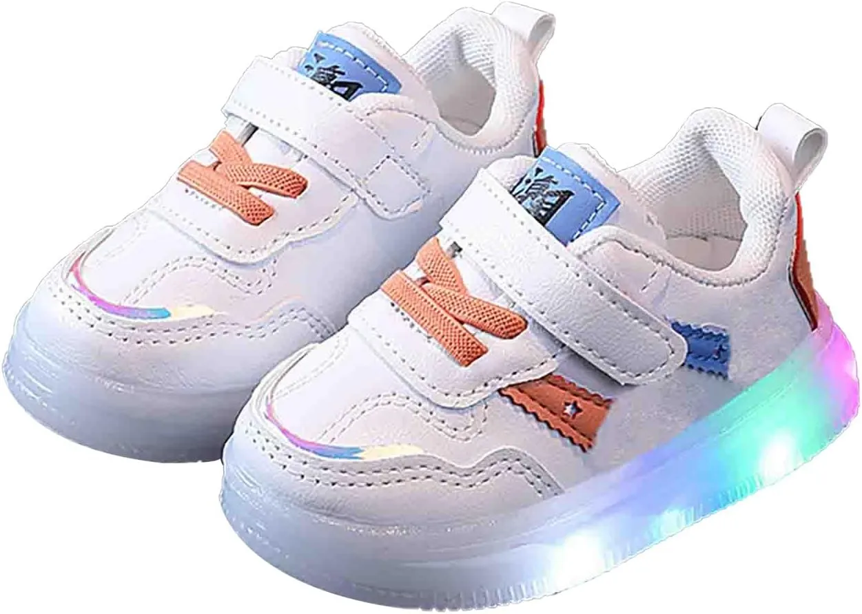 Toddler Led Light Up Sneaker Boys Girls Flashing Lightweight Mesh Breathable Sport Athletic Boy Shoes 10 Little Kid