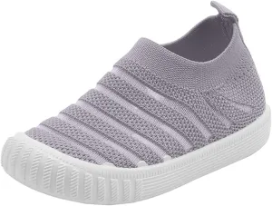 Toddler Little Girls Boys Lightweight Sports Shoes Spring Summer Stripe Mesh Breathable Flat Casual Sneakers