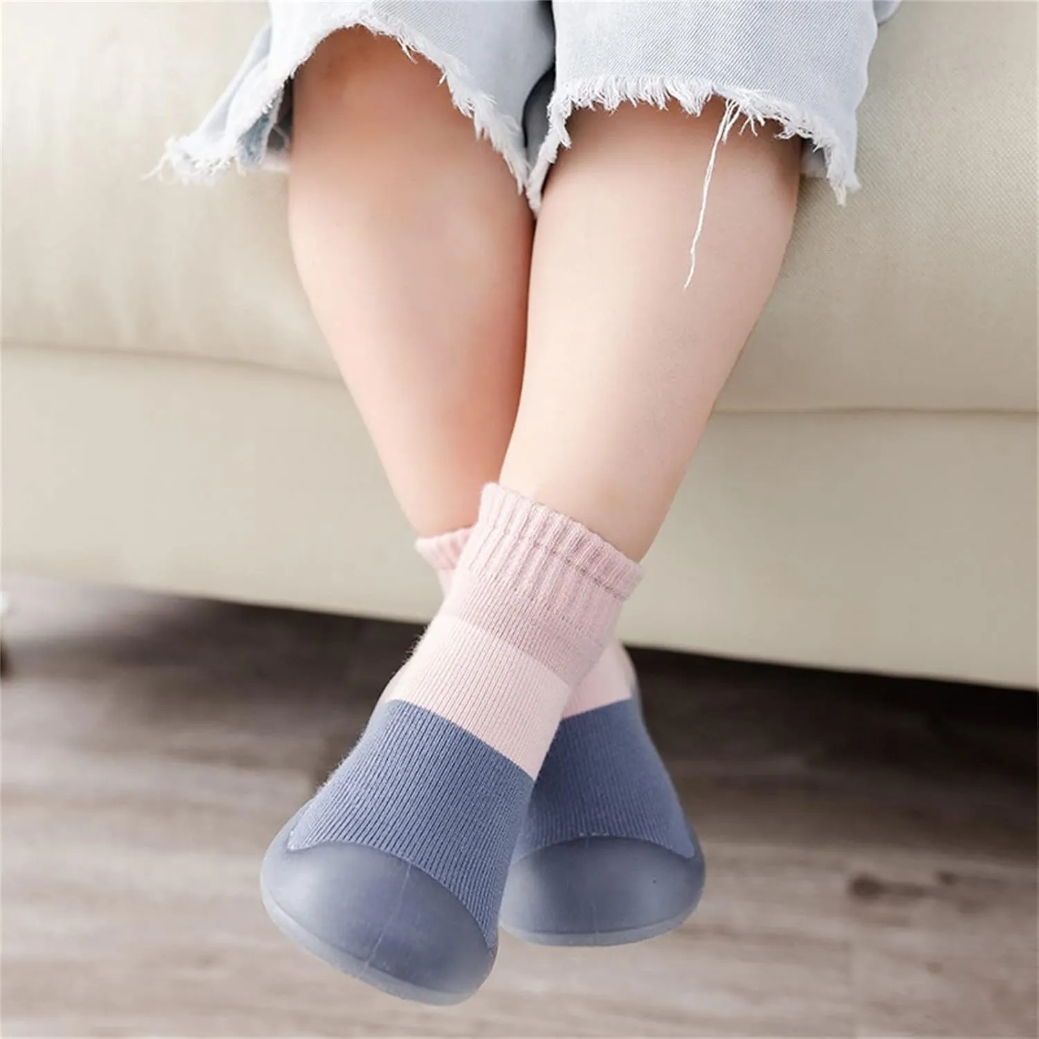 Toddler Sock Shoes,Infant Boys Girls Shoes First Walkers Contrast Color Antislip Socks Shoes Prewalker Sneaker Booties