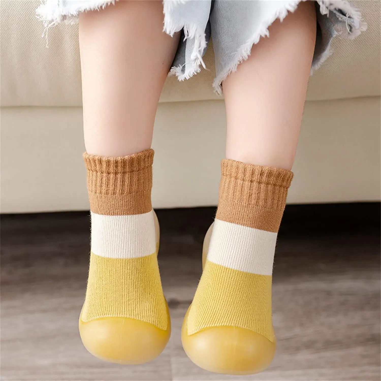 Toddler Sock Shoes,Infant Boys Girls Shoes First Walkers Contrast Color Antislip Socks Shoes Prewalker Sneaker Booties