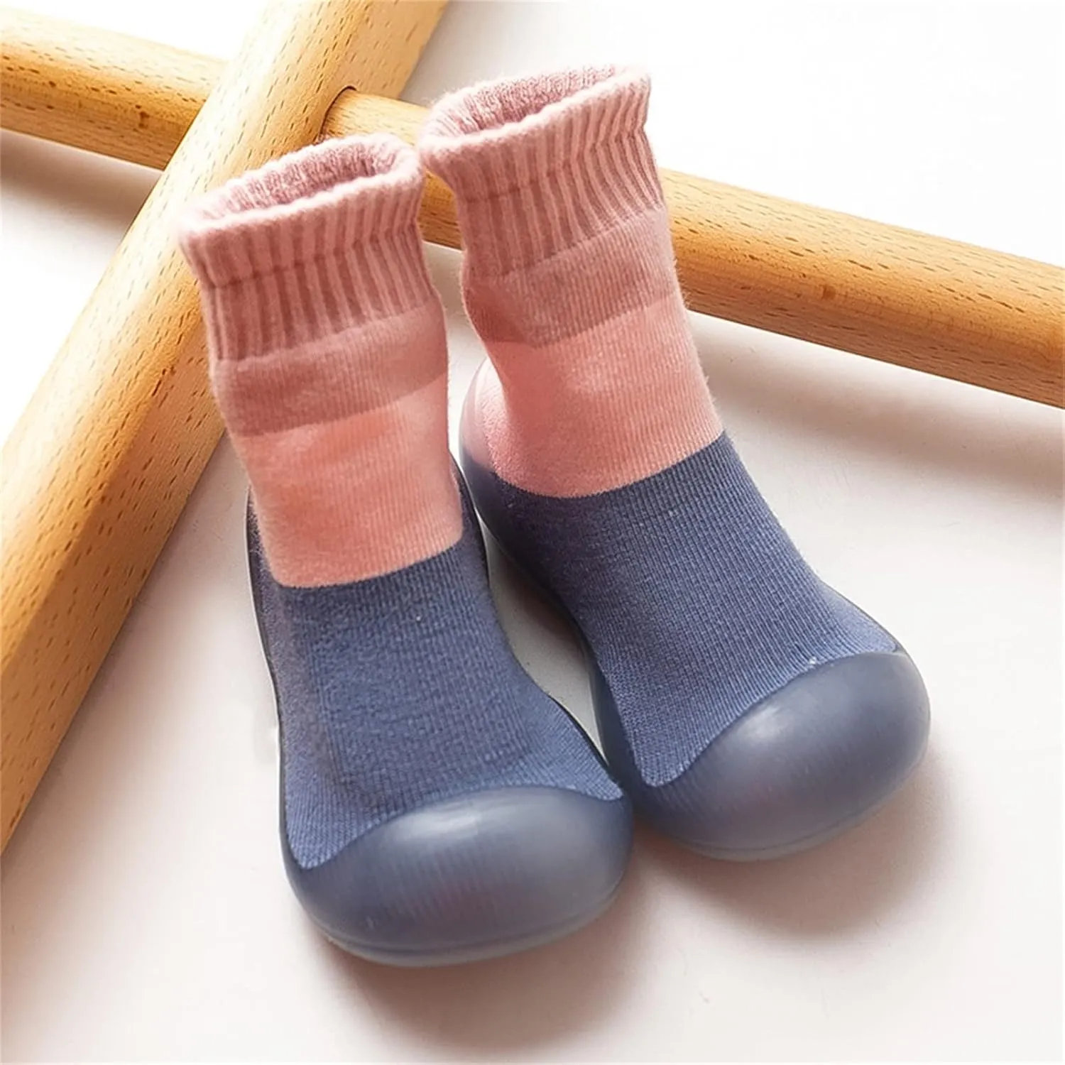 Toddler Sock Shoes,Infant Boys Girls Shoes First Walkers Contrast Color Antislip Socks Shoes Prewalker Sneaker Booties