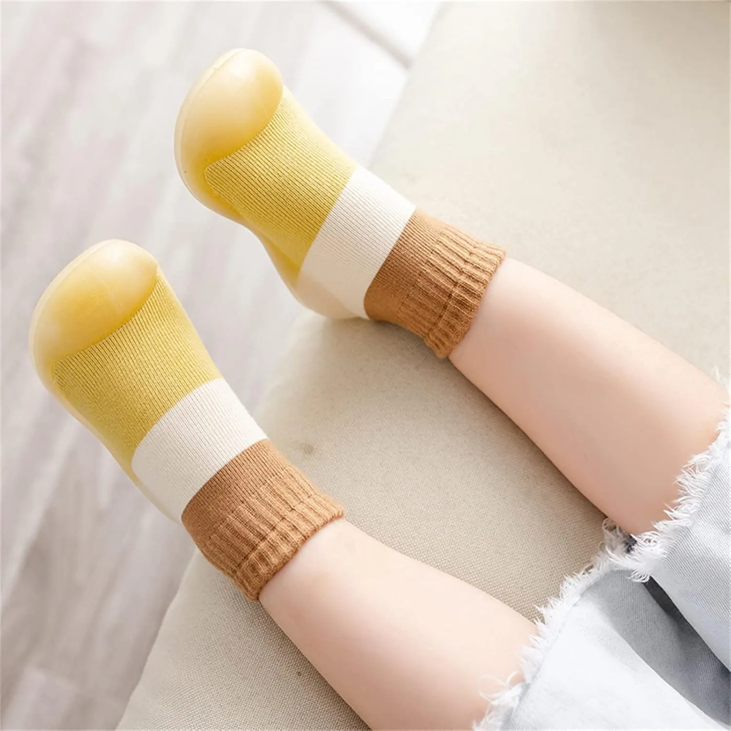 Toddler Sock Shoes,Infant Boys Girls Shoes First Walkers Contrast Color Antislip Socks Shoes Prewalker Sneaker Booties