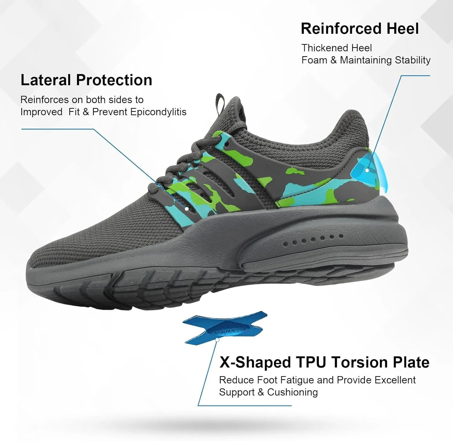 Troadlop Men's Running Shoes Non Slip