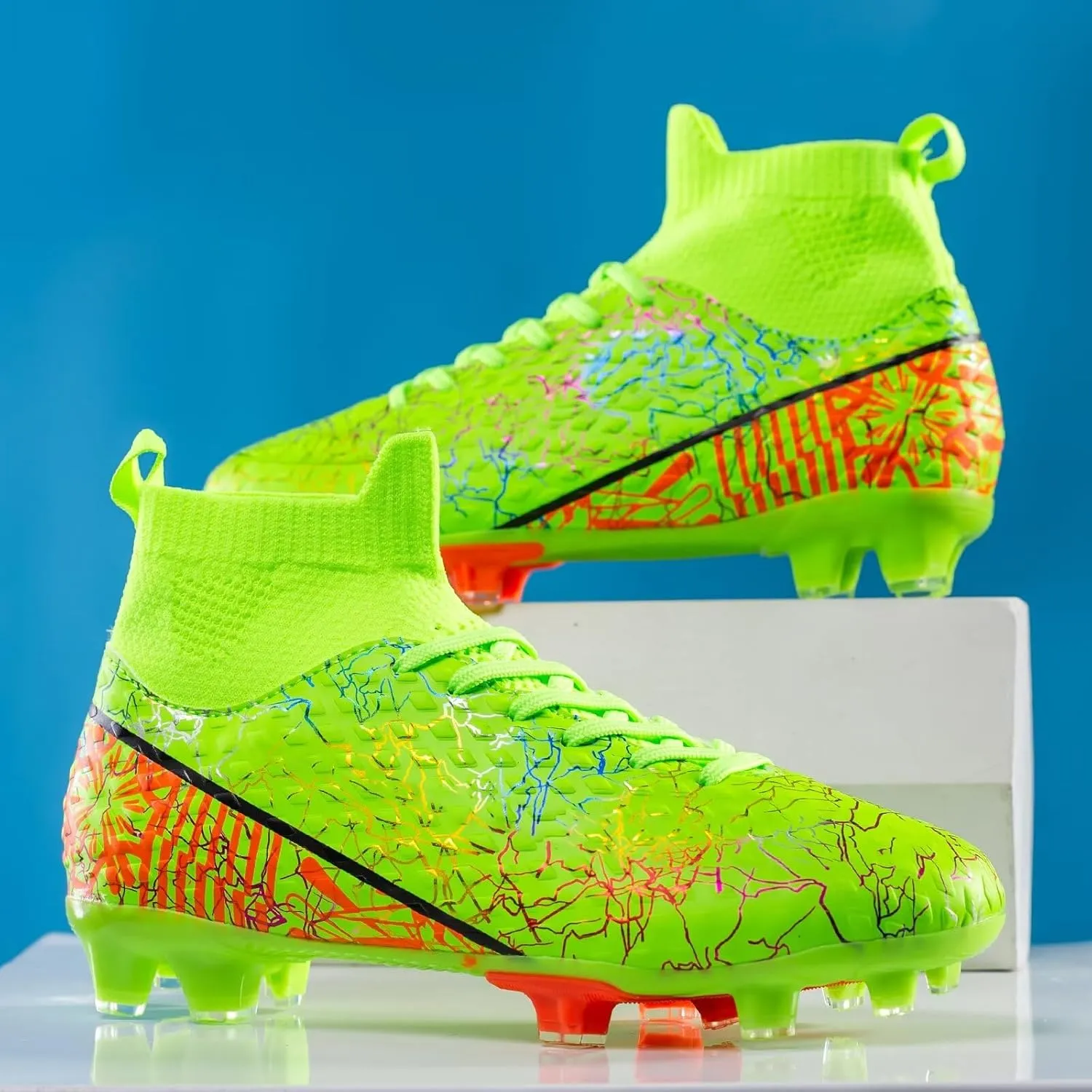 Unisex-Adult Soccer Cleats Lightweight Futsal Training Football Shoes for Big Boys
