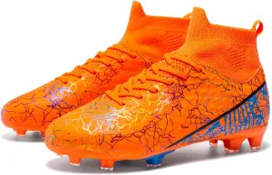 Unisex-Child Soccer Cleats Lightweight Training Football Shoes for Youth