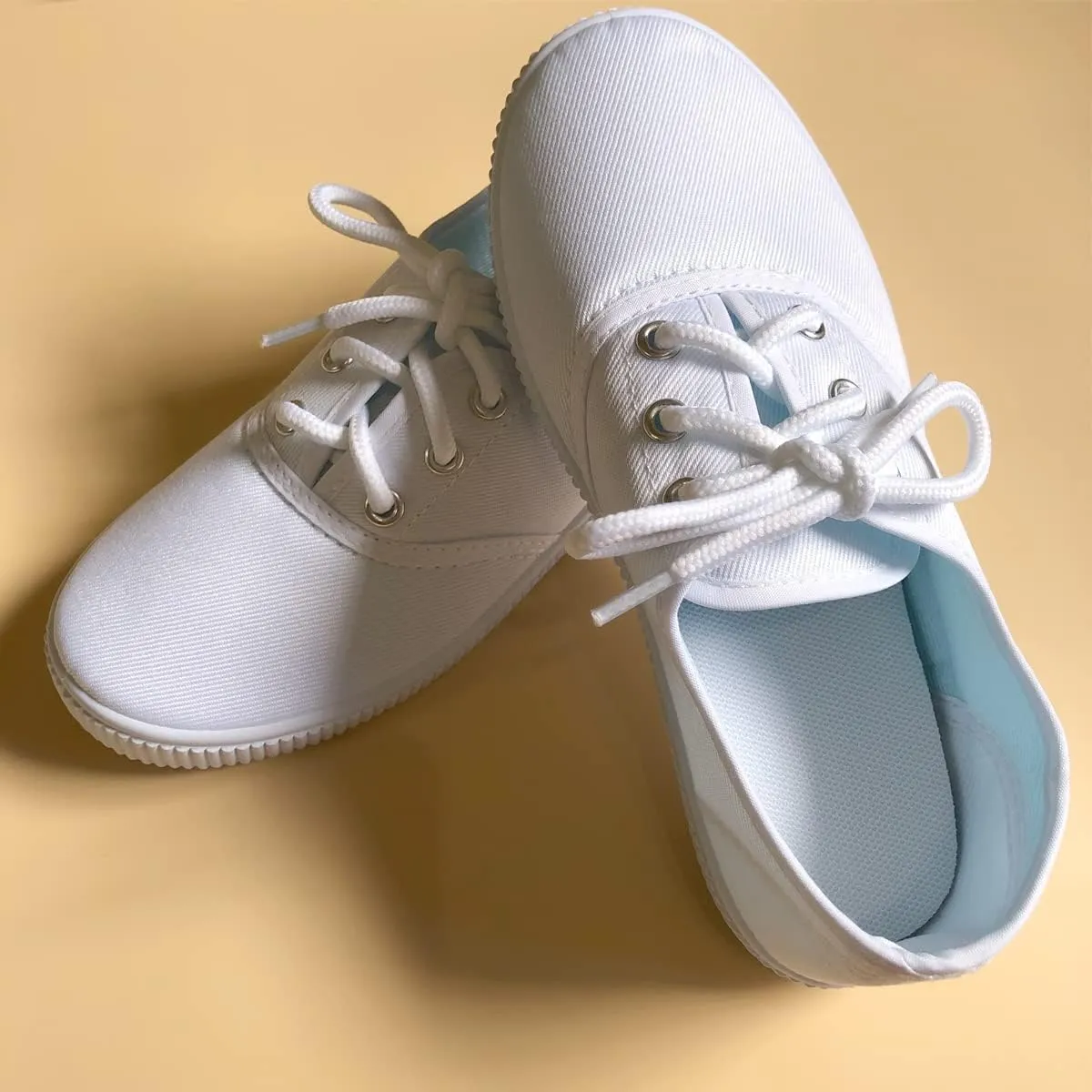 Unpafcxddyig Kids Lace up Sneakers Athletic Running Tennis Sport Shoe Canvas Shoes White