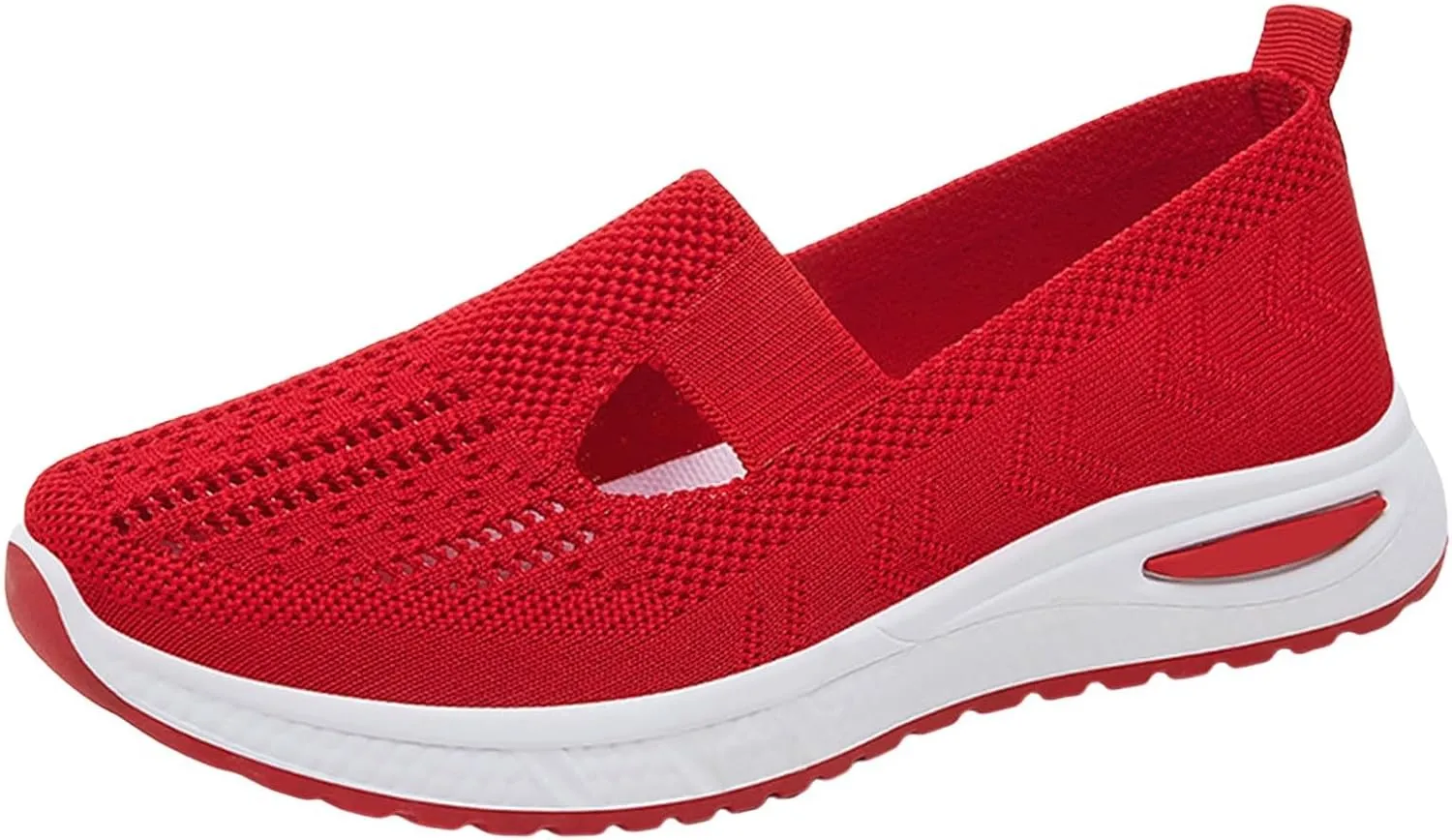Valentines Deals of Today Women's Woven Orthopedic Breathable Soft Sole Casual Dress Shoes Slip On Sneakers Women Red Tennis Shoes Women Black Hiking Shoe White Loafers