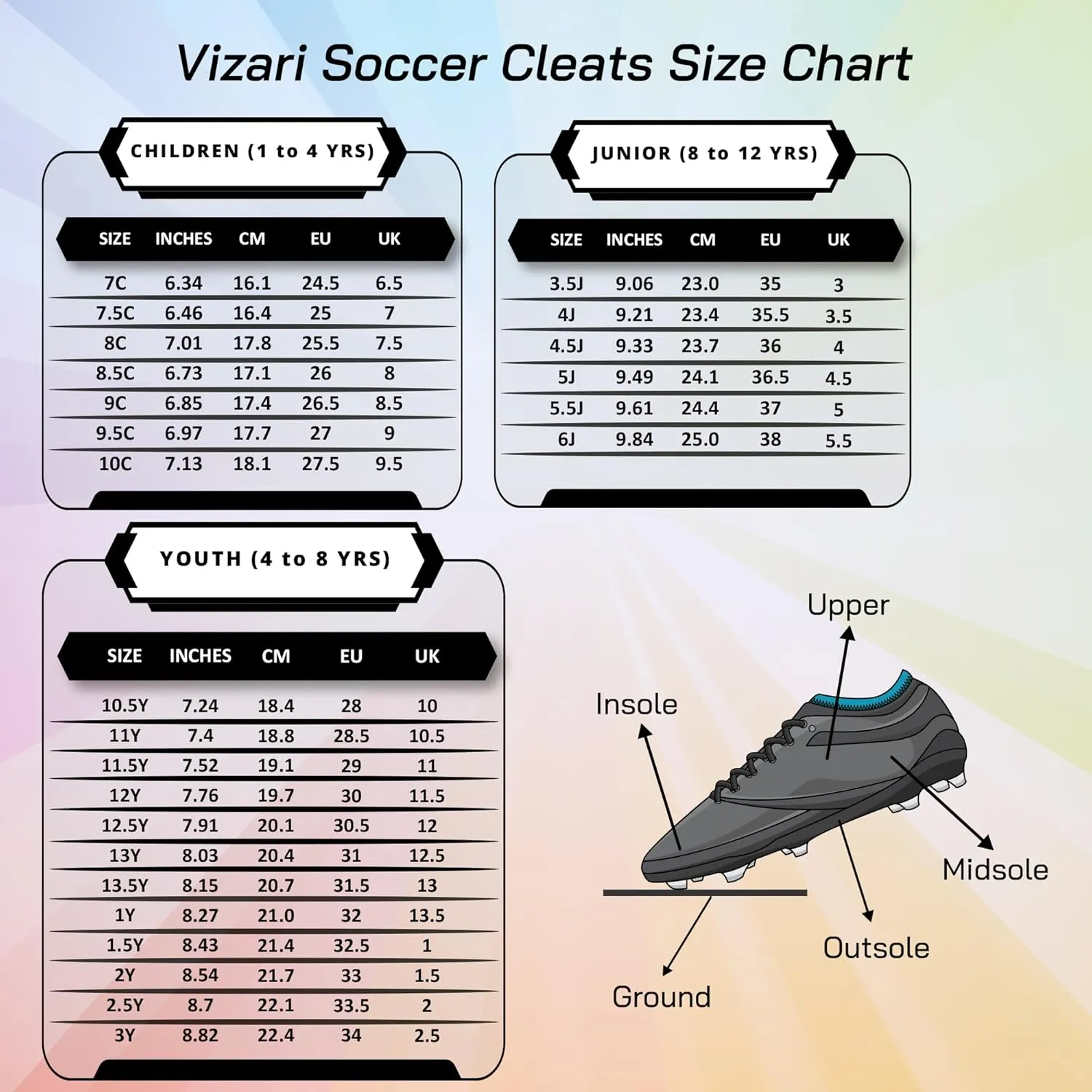 Vizari Blossom FG Soccer Shoe for Toddler/Little Kid | Synthetic Leather, Machine Washable, Unique Graphics, Comfortable Design, Durable Rubber Outsole (Toddler/Little Kid)