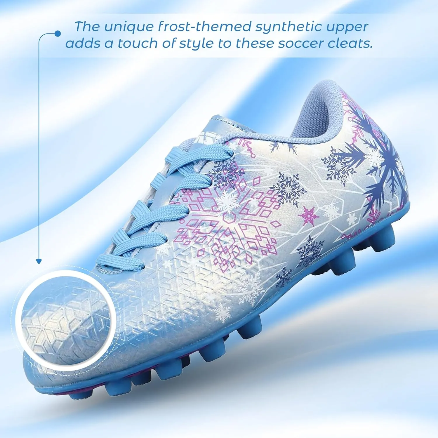 Vizari Frost Kids Soccer Cleats  Toddler, Little Kids Firm Ground Football Shoes with Rubber Studs | Lightweight, Comfortable, Non-Slip Design