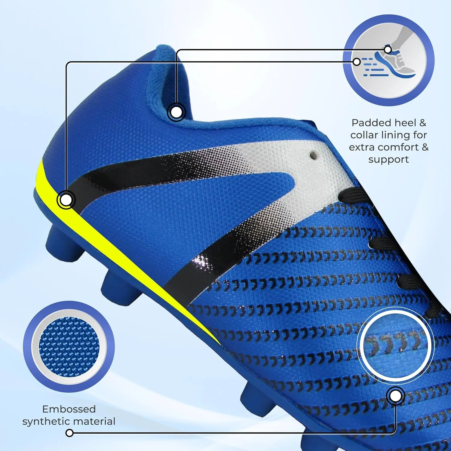 Vizari USA Soccer Cleats Boys, Girls - Youth Firm Ground Athletic Football Shoes for Toddler, Little Kid, Big Kid - Quality Materials
