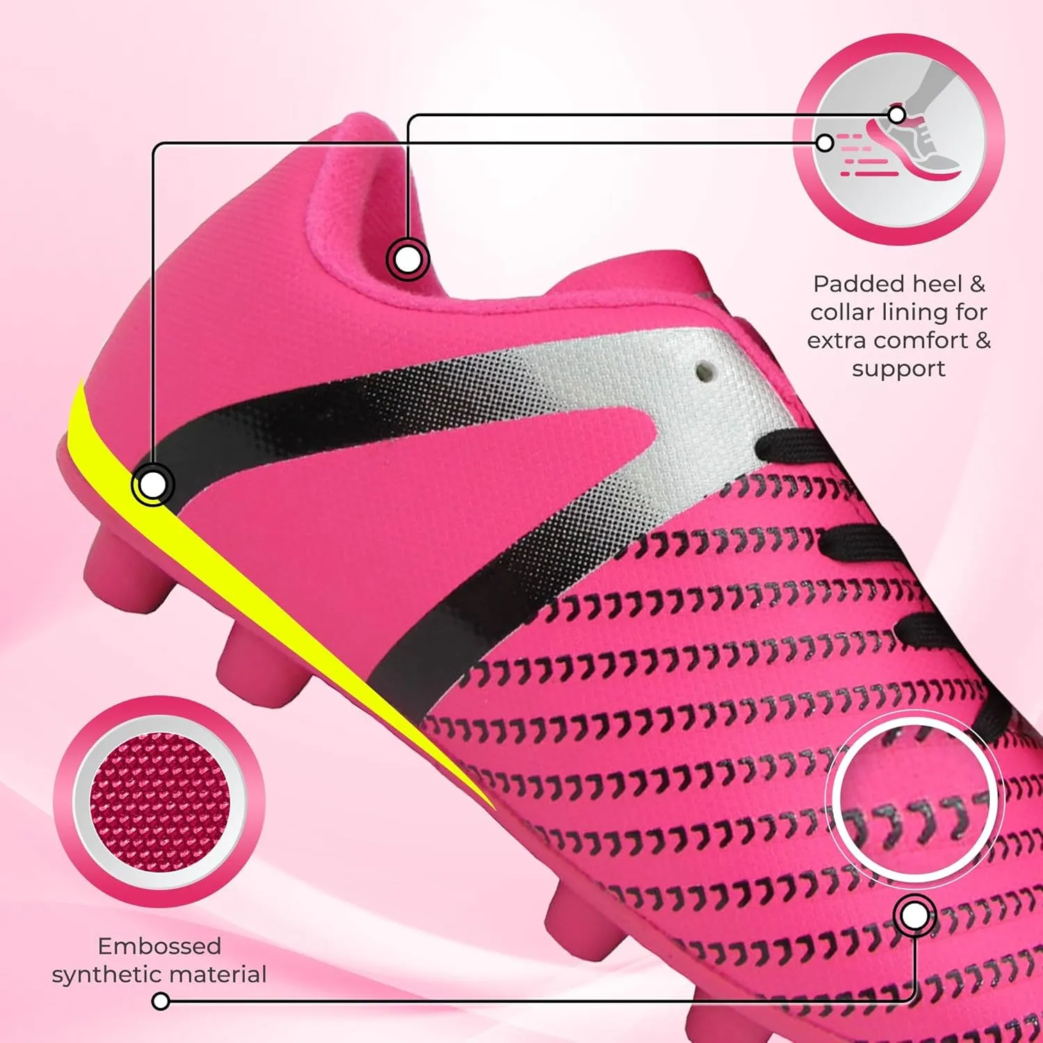 Vizari USA Soccer Cleats Boys, Girls - Youth Firm Ground Athletic Football Shoes for Toddler, Little Kid, Big Kid - Quality Materials