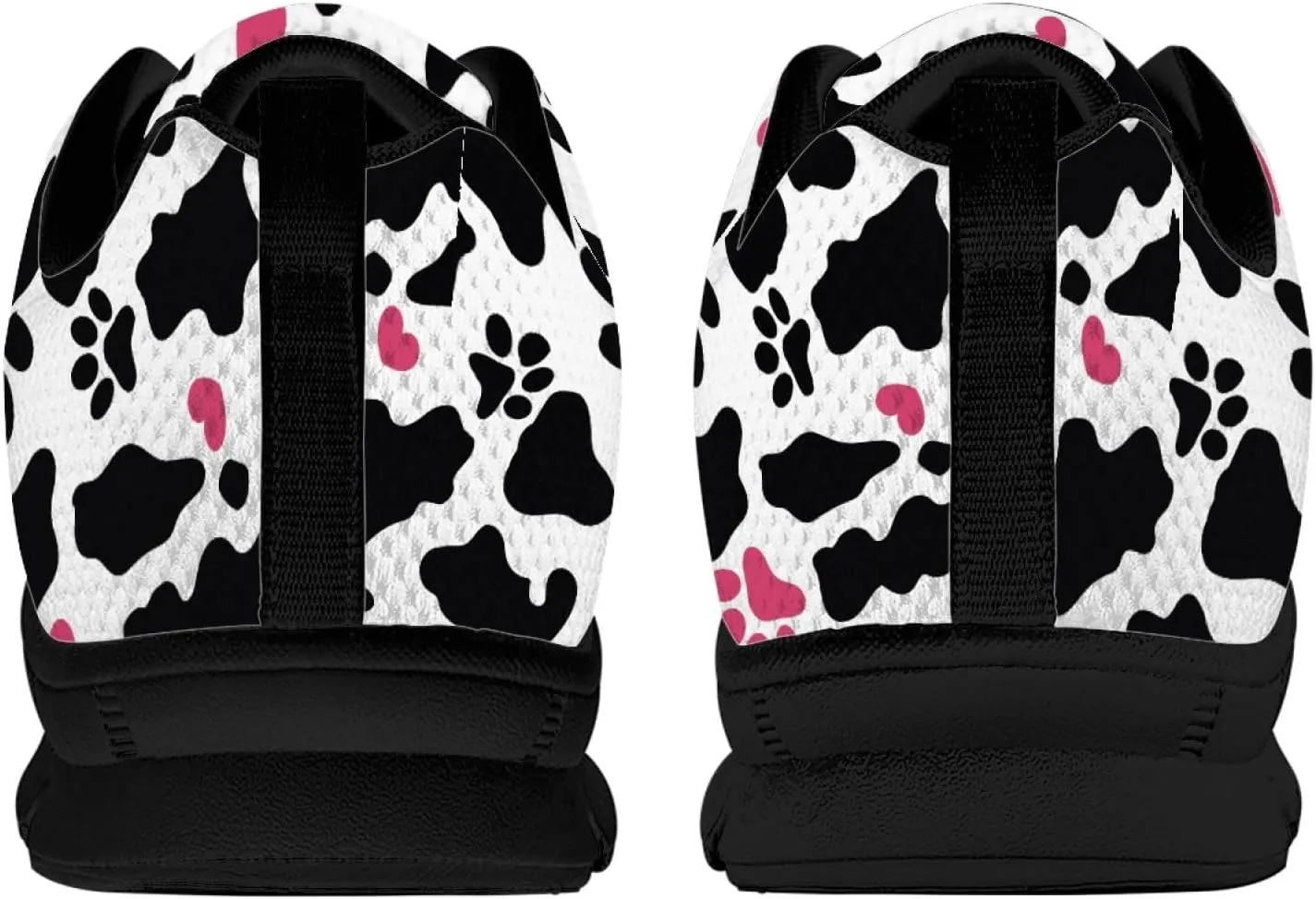 Wanyint Lightweight Sneakers for Running Walking Lace Up Black Sole Shoes