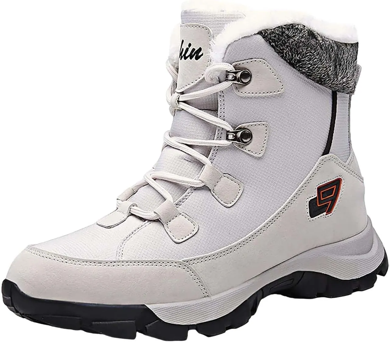 Waterproof Boots for Women Anti-Slip Mid-Calf Snow Boots Warm Outdoor Comfortable Hiking Booties