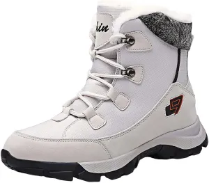 Waterproof Boots for Women Anti-Slip Mid-Calf Snow Boots Warm Outdoor Comfortable Hiking Booties
