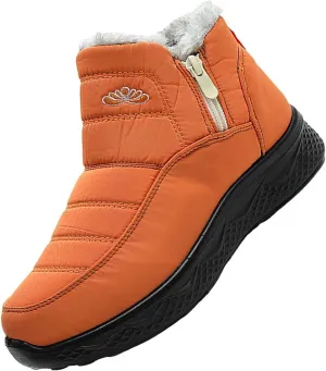 Waterproof Boots for Women Anti-Slip Mid-Calf Snow Boots Warm Outdoor Comfortable Hiking Booties