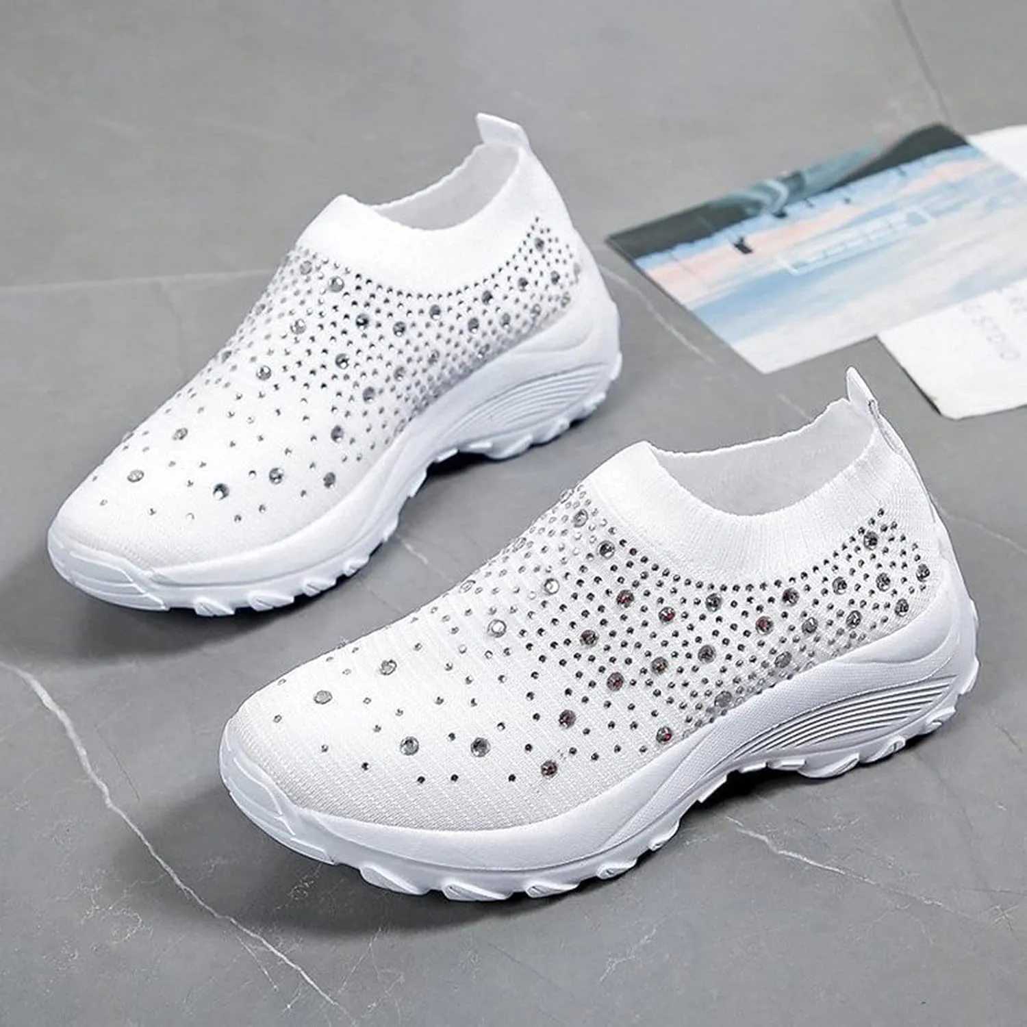 Wedge Sneakers for Women Size 11 Wide Size 11 Non Slip Shoes Women Womens Athletic Shoes Size 9 Narrow Wedge Sneakers for Women Comfortable Dressy Zapatos Antiderrapantes Para Mujer