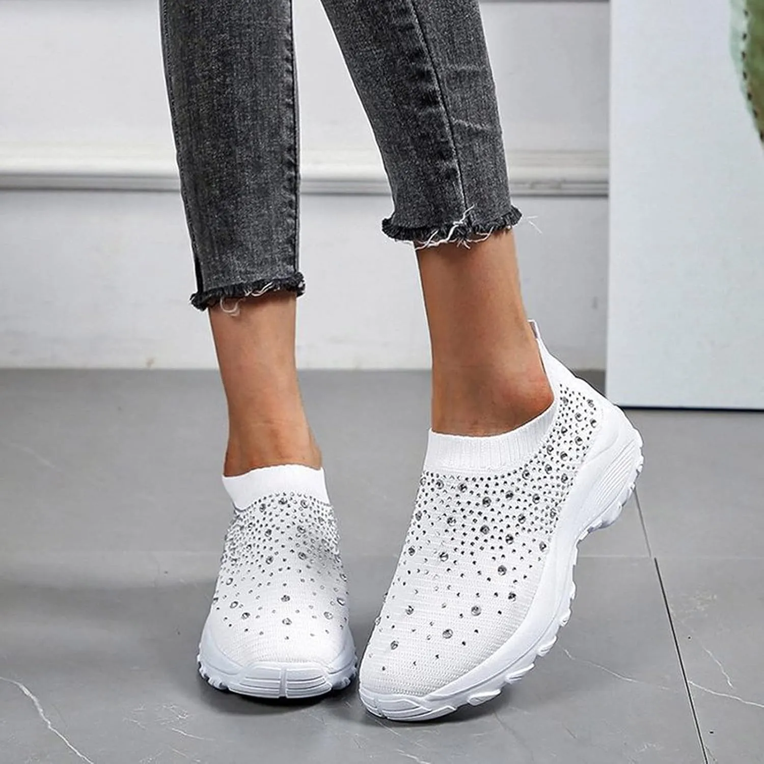 Wedge Sneakers for Women Size 11 Wide Size 11 Non Slip Shoes Women Womens Athletic Shoes Size 9 Narrow Wedge Sneakers for Women Comfortable Dressy Zapatos Antiderrapantes Para Mujer