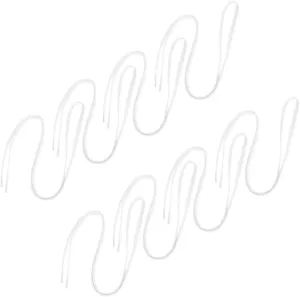 White Flat Shoelaces 4 Sets of Replacement Laces for Sports Canvas Shoes